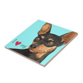 I Love my Min Pin タイル (側面)