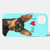 I Love my Min Pin Case-Mate iPhoneケース (裏面 (横))