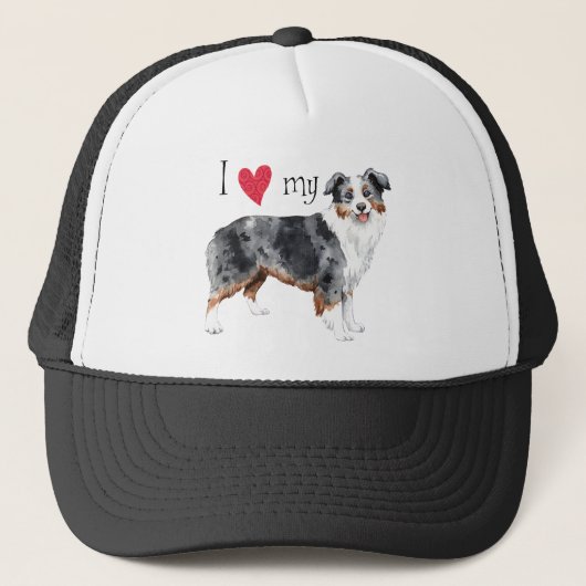 I Love my Mini American Shepherd キャップ (正面)