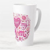 I love my mom カフェラテマグ (右アングル)