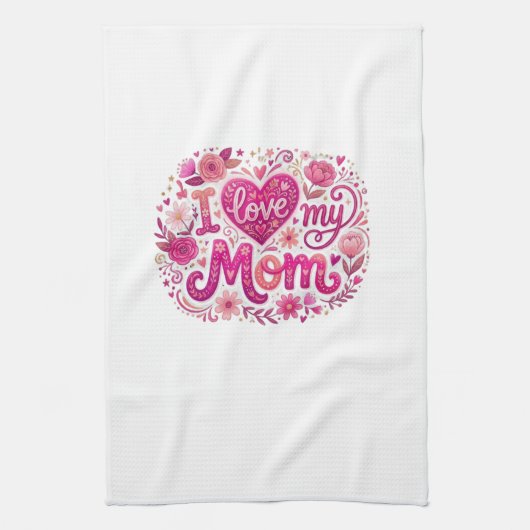 I love my mom キッチンタオル (縦)