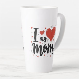 I Love My Mom Sweet Heart キッズ カフェラテマグ