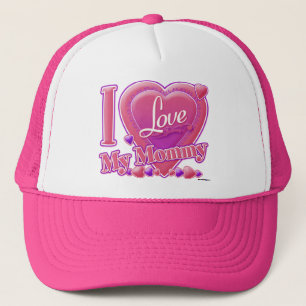 I Love My Mommy Pink/purple -ハート キャップ