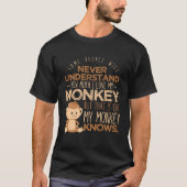 I Love My Monkey Animal Monkey Tシャツ (正面)