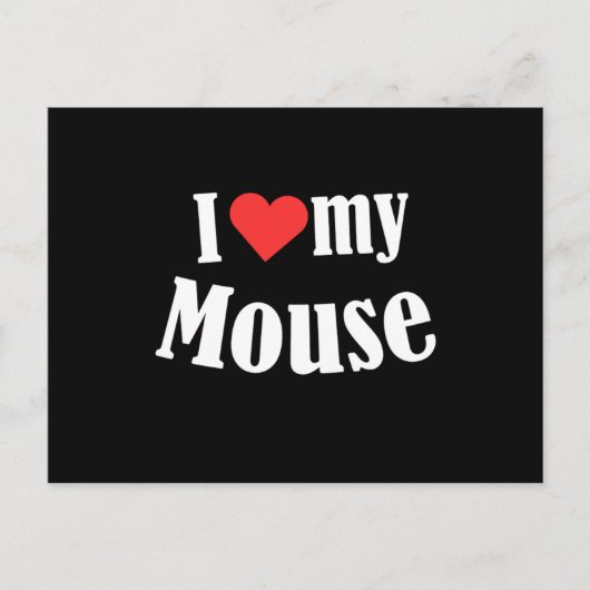 I Love My Mouse Mice Rat Rodent Animal Pet Gift ポストカード (正面)
