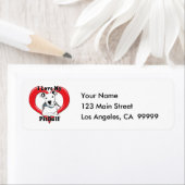 I Love My Myピットブルロゴ ラベル (インサイチュ)