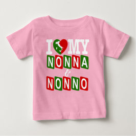 I Love My Nonna & NonnoベビーTシャツ ベビーTシャツ