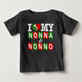 I Love My Nonna & Nonno Baby T-Shirt ベビーTシャツ