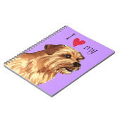 I Love my Norfolk Terrier ノートブック (左側)
