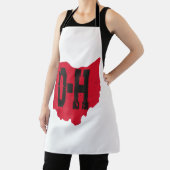I Love My Ohio Home Script Ohio Buckie州 エプロン (インサイチュ)