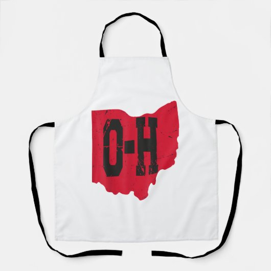 I Love My Ohio Home Script Ohio Buckie州 エプロン (正面)