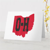 I Love My Ohio Home Script Ohio Buckie州 カード (黄色い花)