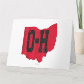 I Love My Ohio Home Script Ohio Buckie州 カード (裏面)