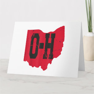 I Love My Ohio Home Script Ohio Buckie州 カード