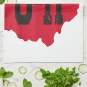 I Love My Ohio Home Script Ohio Buckie州 キッチンタオル (折り畳み)