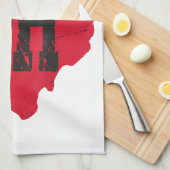 I Love My Ohio Home Script Ohio Buckie州 キッチンタオル (四つ折り)