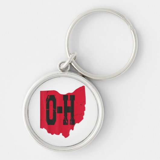 I Love My Ohio Home Script Ohio Buckie州 キーホルダー (正面)