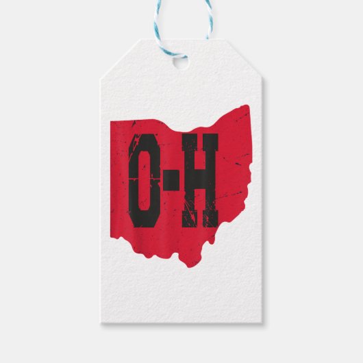 I Love My Ohio Home Script Ohio Buckie州 ギフトタグ (正面)