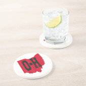 I Love My Ohio Home Script Ohio Buckie州 コースター (側面)