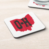 I Love My Ohio Home Script Ohio Buckie州 コースター (左側)