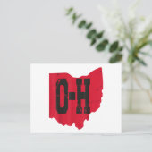 I Love My Ohio Home Script Ohio Buckie州 シーズンポストカード (スタンド正面)