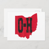 I Love My Ohio Home Script Ohio Buckie州 シーズンポストカード (正面/裏面)