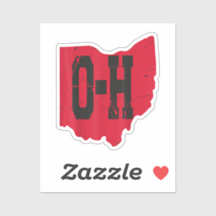 I Love My Ohio Home Script Ohio Buckie州 シール
