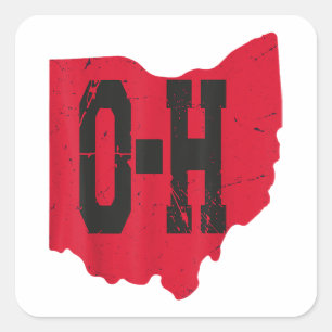 I Love My Ohio Home Script Ohio Buckie州 スクエアシール
