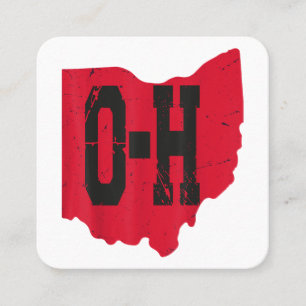 I Love My Ohio Home Script Ohio Buckie州 スクエア名刺