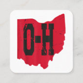 I Love My Ohio Home Script Ohio Buckie州 スクエア名刺 (裏面)
