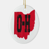 I Love My Ohio Home Script Ohio Buckie州 セラミックオーナメント (右)