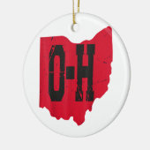 I Love My Ohio Home Script Ohio Buckie州 セラミックオーナメント (左)