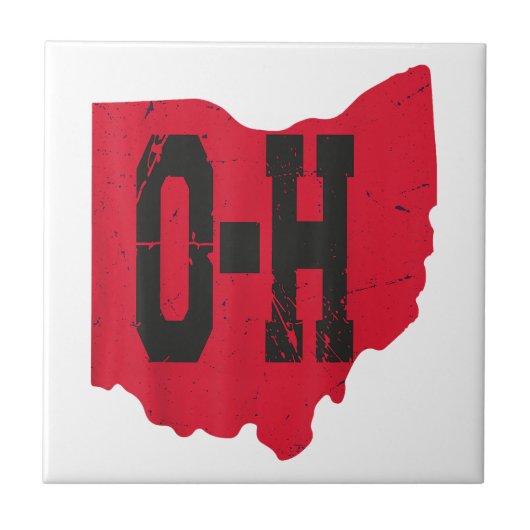 I Love My Ohio Home Script Ohio Buckie州 タイル (正面)