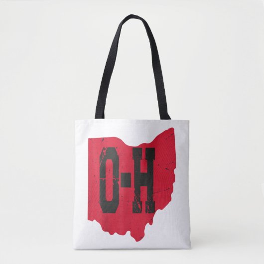 I Love My Ohio Home Script Ohio Buckie州 トートバッグ (正面)