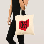 I Love My Ohio Home Script Ohio Buckie州 トートバッグ (正面(商品))