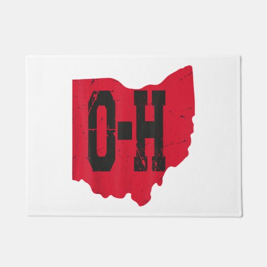 I Love My Ohio Home Script Ohio Buckie州 ドアマット (正面)