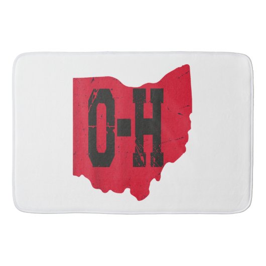 I Love My Ohio Home Script Ohio Buckie州 バスマット (正面)
