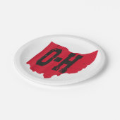 I Love My Ohio Home Script Ohio Buckie州 ペーパープレート (アングル)