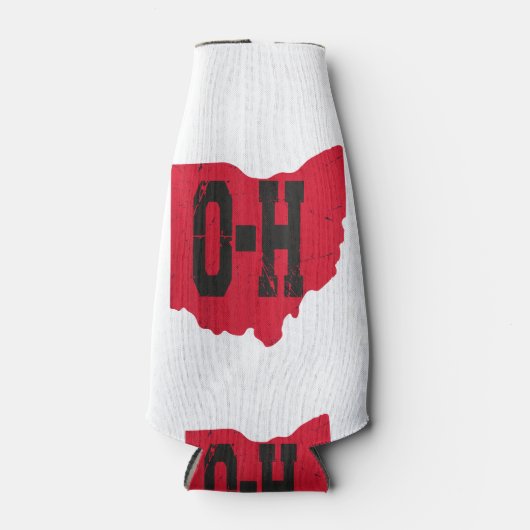 I Love My Ohio Home Script Ohio Buckie州 ボトルクーラー (正面)