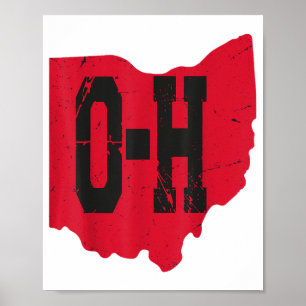 I Love My Ohio Home Script Ohio Buckie州 ポスター