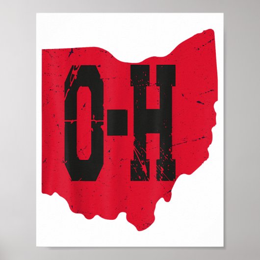 I Love My Ohio Home Script Ohio Buckie州 ポスター (正面)