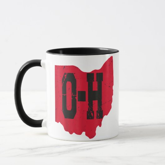 I Love My Ohio Home Script Ohio Buckie州 マグカップ (左)