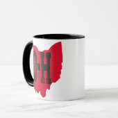 I Love My Ohio Home Script Ohio Buckie州 マグカップ (正面左)