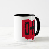 I Love My Ohio Home Script Ohio Buckie州 マグカップ (正面右)