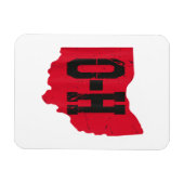 I Love My Ohio Home Script Ohio Buckie州 マグネット (横)