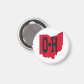 I Love My Ohio Home Script Ohio Buckie州 マグネット (正面/裏面)