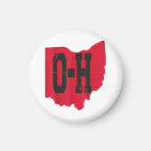 I Love My Ohio Home Script Ohio Buckie州 マグネット (正面)
