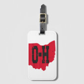 I Love My Ohio Home Script Ohio Buckie州 ラゲッジタグ (正面縦)