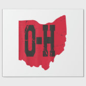 I Love My Ohio Home Script Ohio Buckie州 ラッピングペーパー (フラット)
