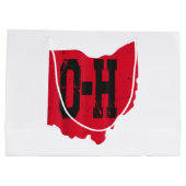 I Love My Ohio Home Script Ohio Buckie州 ラージペーパーバッグ (裏面)